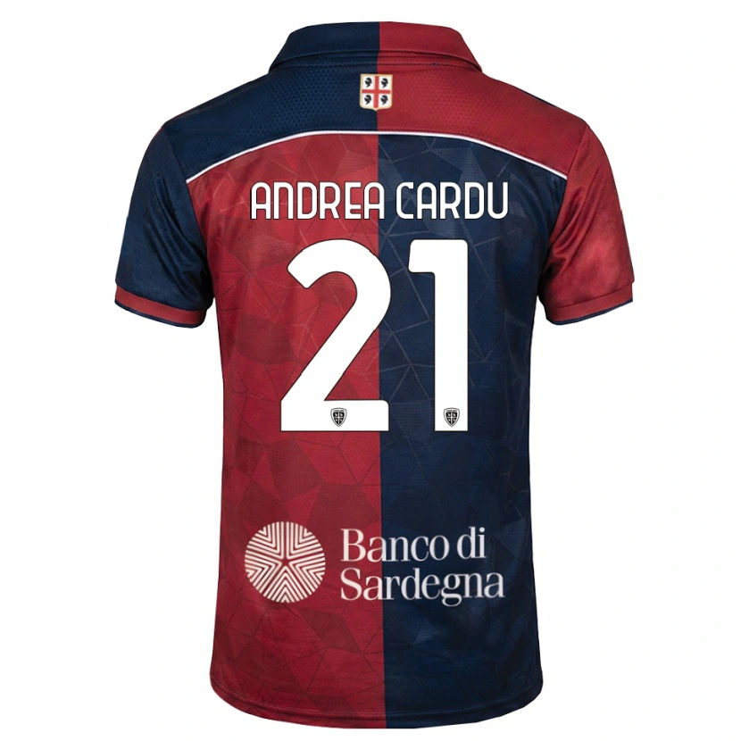 Danxen Mænd Giovanni Andrea Cardu #21 Bordeaux Kongelig Blå Hjemmebane Spillertrøjer 2026/27 Trøje T-Shirt