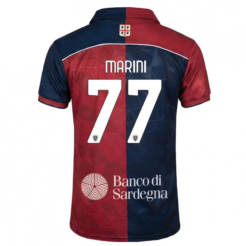 Danxen Mænd Matteo Marini #77 Bordeaux Kongelig Blå Hjemmebane Spillertrøjer 2026/27 Trøje T-Shirt