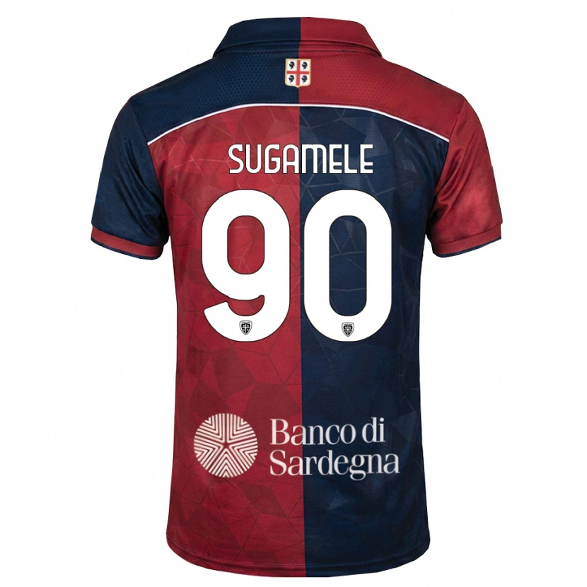 Danxen Mænd Alessandro Sugamele #90 Bordeaux Kongelig Blå Hjemmebane Spillertrøjer 2026/27 Trøje T-Shirt