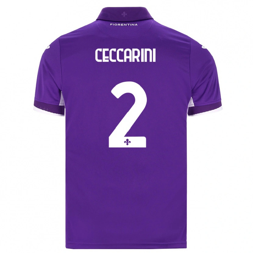Danxen Mænd Duccio Ceccarini #2 Lilla Hvid Pink Hjemmebane Spillertrøjer 2026/27 Trøje T-Shirt