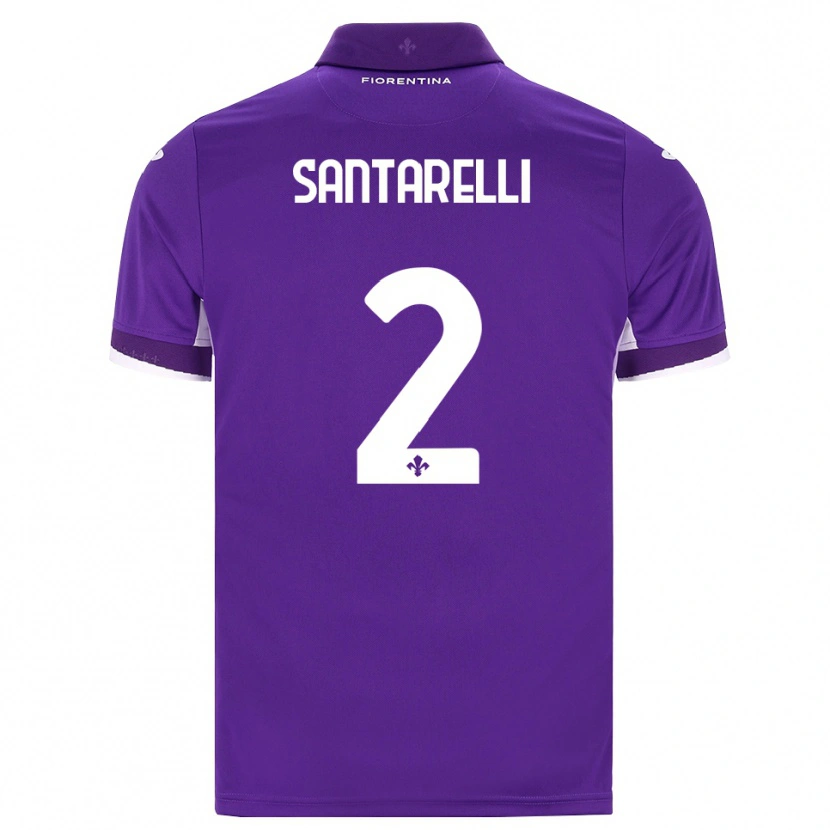 Danxen Mænd Andrea Santarelli #2 Lilla Hvid Pink Hjemmebane Spillertrøjer 2026/27 Trøje T-Shirt