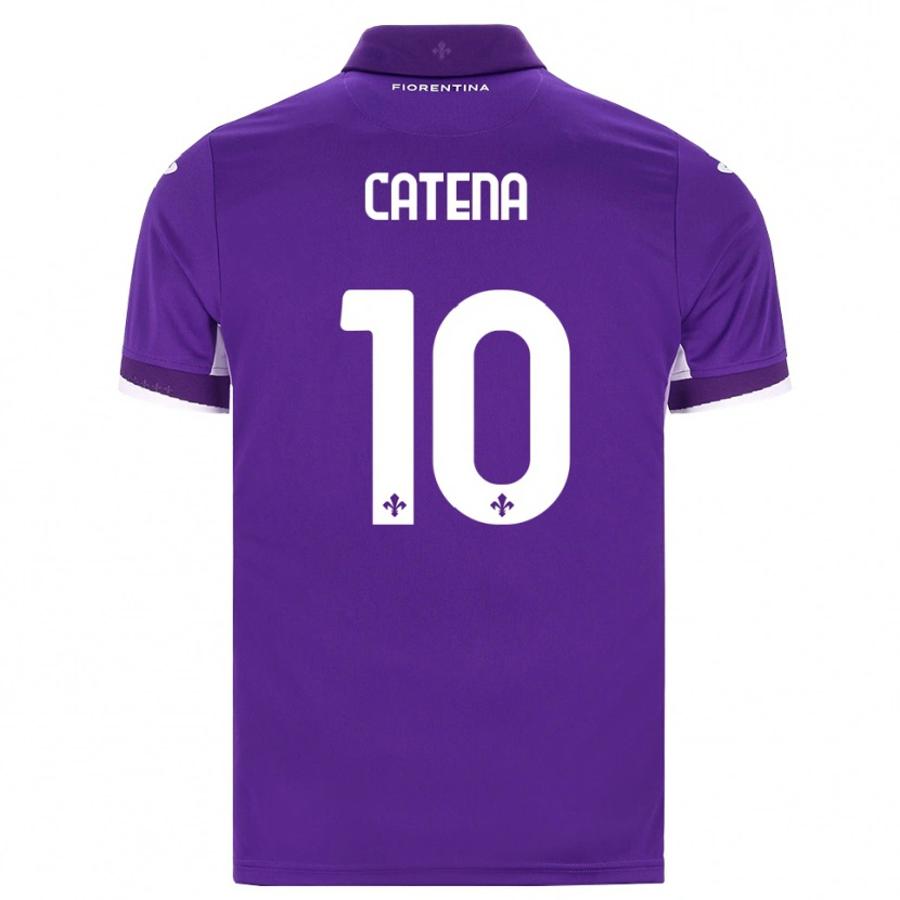 Danxen Mænd Michaela Catena #10 Lilla Hvid Pink Hjemmebane Spillertrøjer 2026/27 Trøje T-Shirt