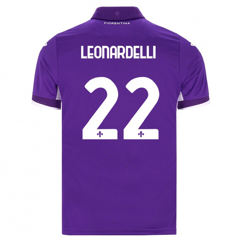 Danxen Mænd Pietro Leonardelli #22 Lilla Hvid Pink Hjemmebane Spillertrøjer 2026/27 Trøje T-Shirt