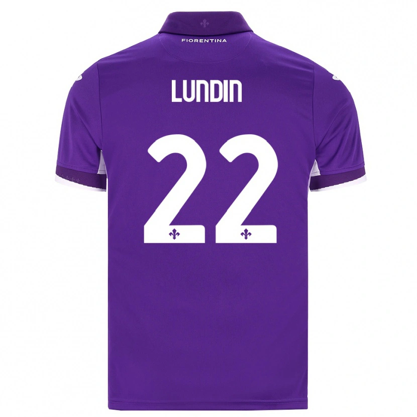 Danxen Mænd Karin Lundin #22 Lilla Hvid Pink Hjemmebane Spillertrøjer 2026/27 Trøje T-Shirt