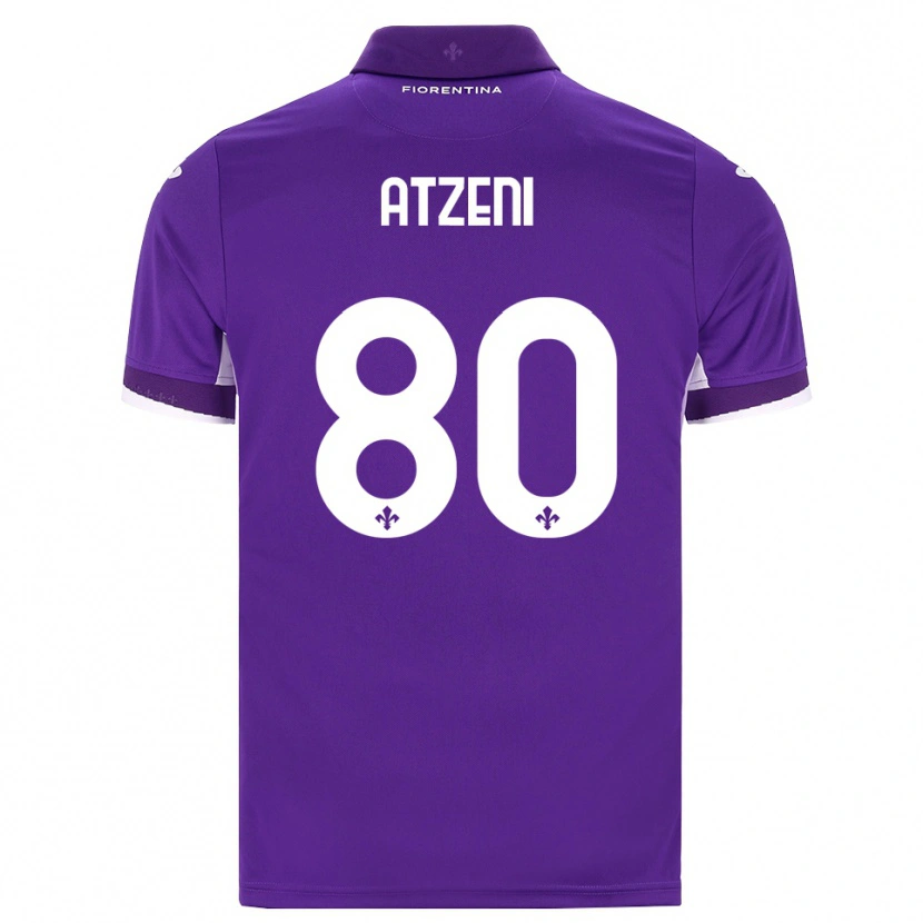 Danxen Mænd Davide Atzeni #80 Lilla Hvid Pink Hjemmebane Spillertrøjer 2026/27 Trøje T-Shirt