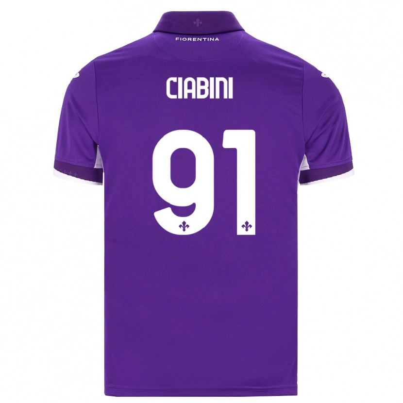 Danxen Mænd Giulia Ciabini #91 Lilla Hvid Pink Hjemmebane Spillertrøjer 2026/27 Trøje T-Shirt