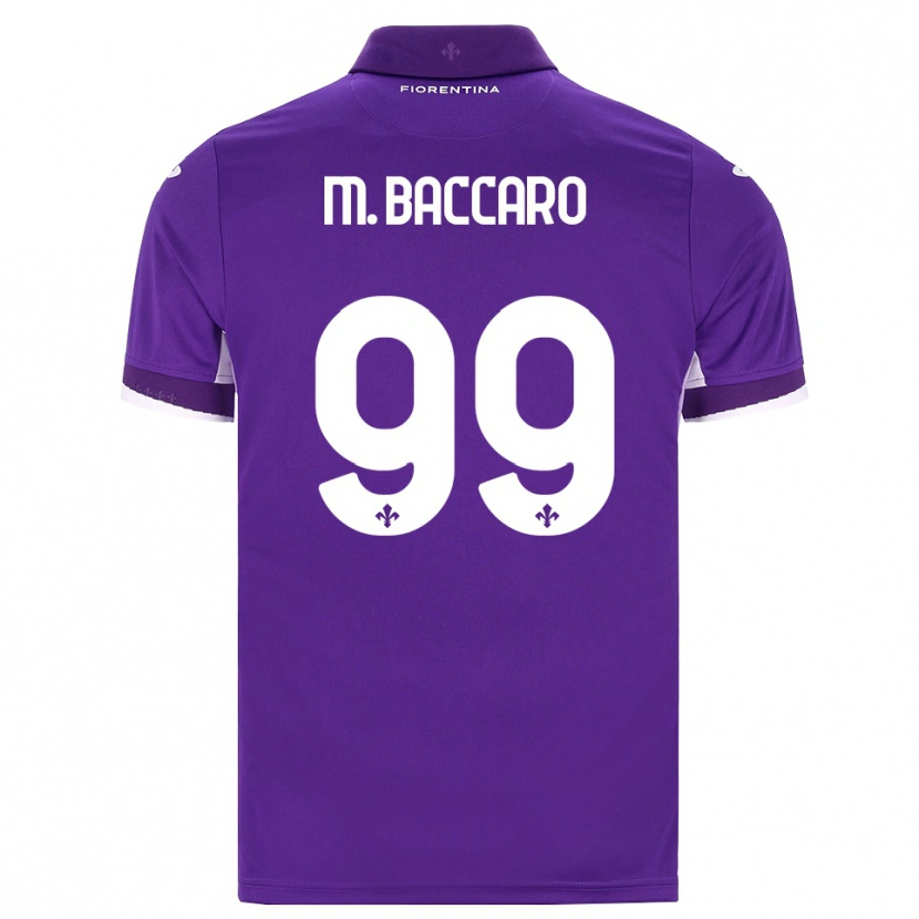 Danxen Mænd Giulia Maria Baccaro #99 Lilla Hvid Pink Hjemmebane Spillertrøjer 2026/27 Trøje T-Shirt
