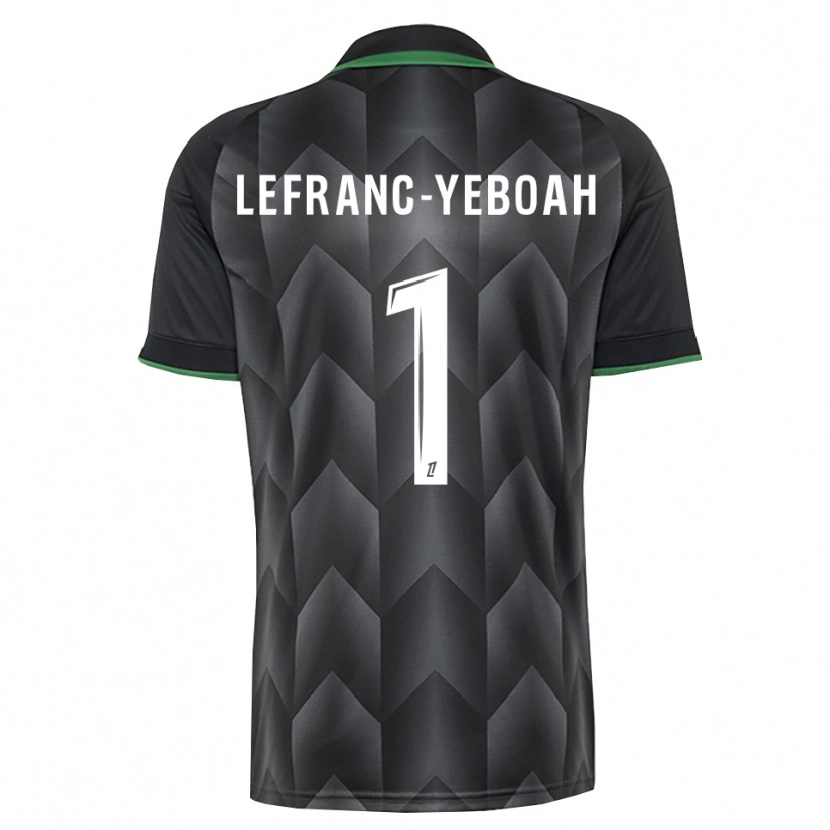 Danxen Mænd Daïvy Lefranc-Yeboah #1 Hvid Sort Grøn Udebane Spillertrøjer 2026/27 Trøje T-Shirt