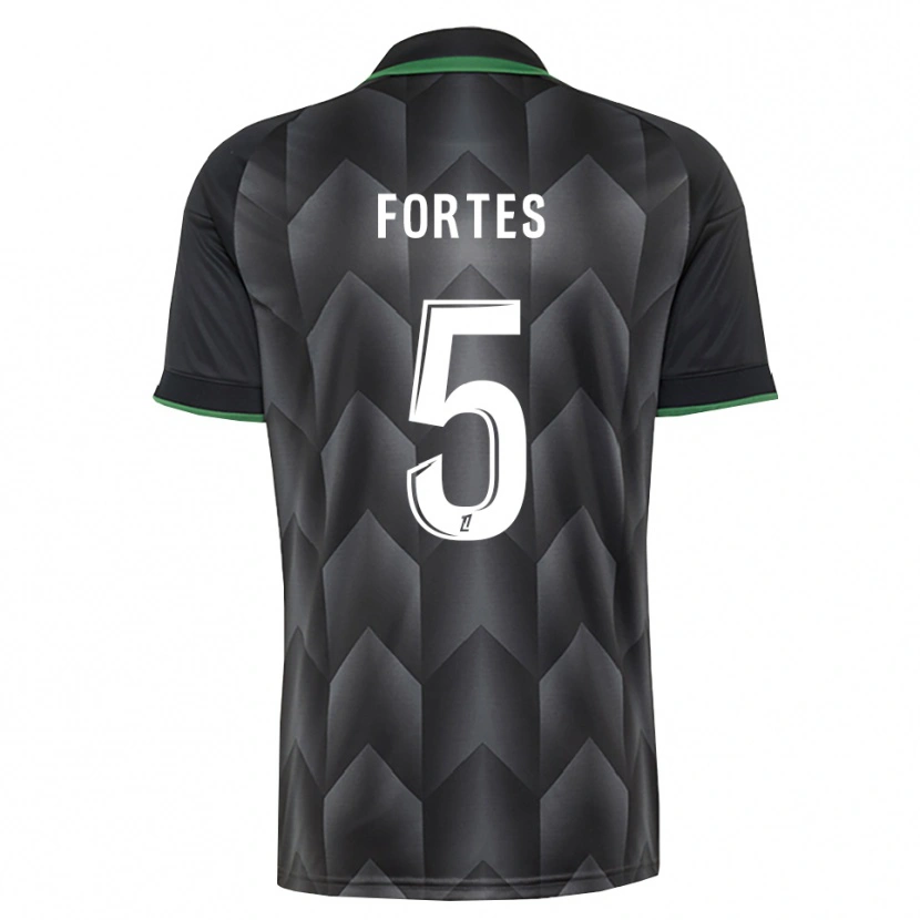 Danxen Mænd Steven Fortes #5 Hvid Sort Grøn Udebane Spillertrøjer 2026/27 Trøje T-Shirt