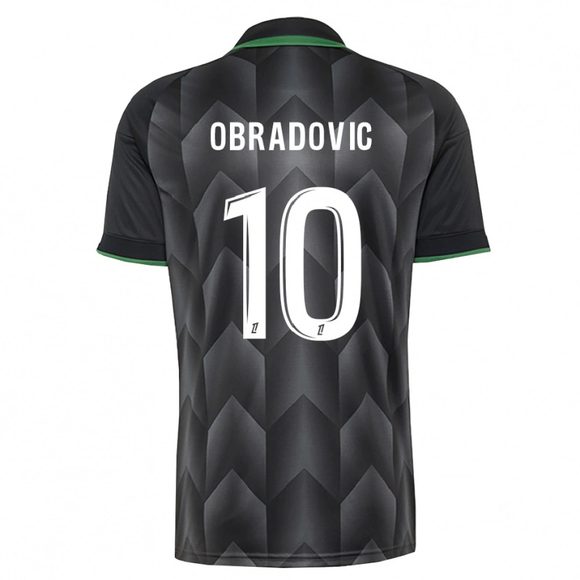 Danxen Mænd Ognjen Obradovic #10 Hvid Sort Grøn Udebane Spillertrøjer 2026/27 Trøje T-Shirt