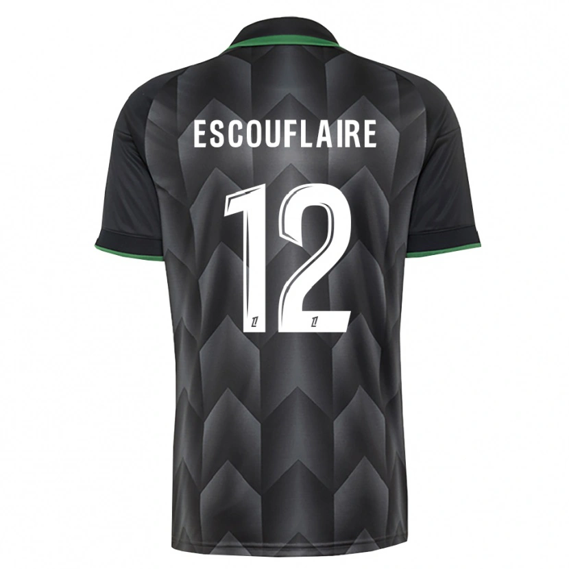 Danxen Mænd Mattéo Escouflaire #12 Hvid Sort Grøn Udebane Spillertrøjer 2026/27 Trøje T-Shirt
