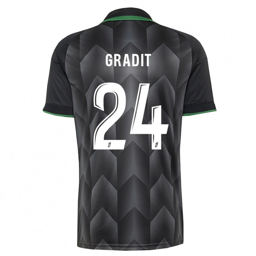 Danxen Mænd Jonathan Gradit #24 Hvid Sort Grøn Udebane Spillertrøjer 2026/27 Trøje T-Shirt