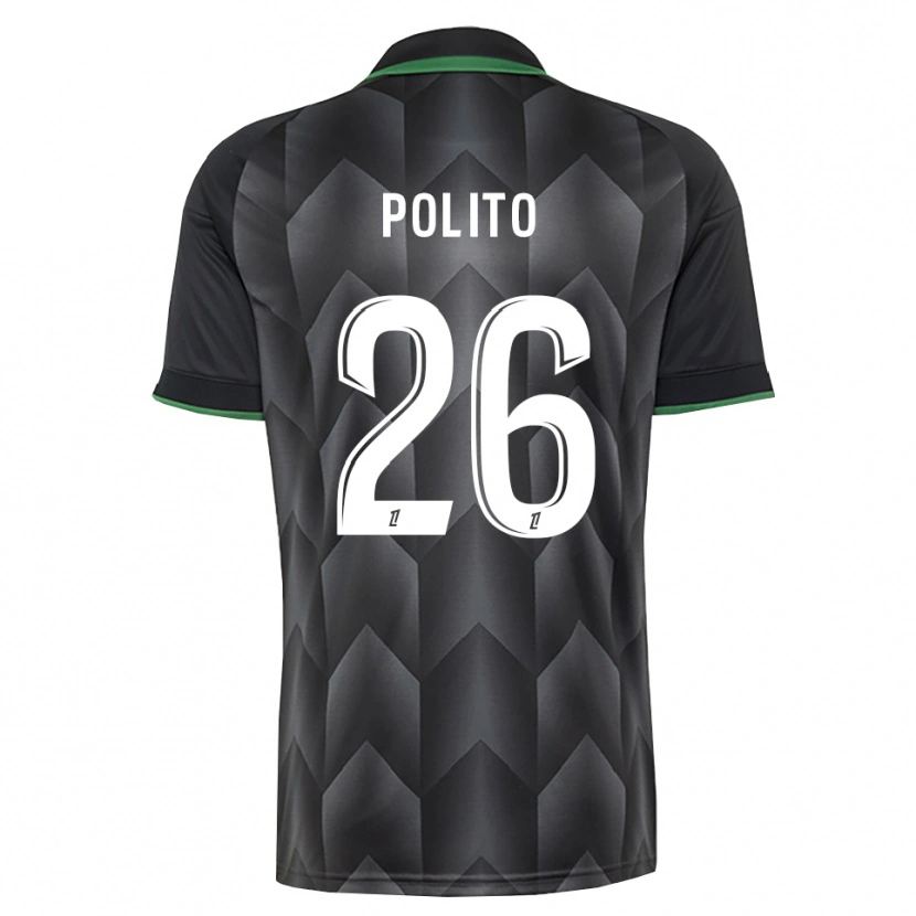 Danxen Mænd Carla Polito #26 Hvid Sort Grøn Udebane Spillertrøjer 2026/27 Trøje T-Shirt