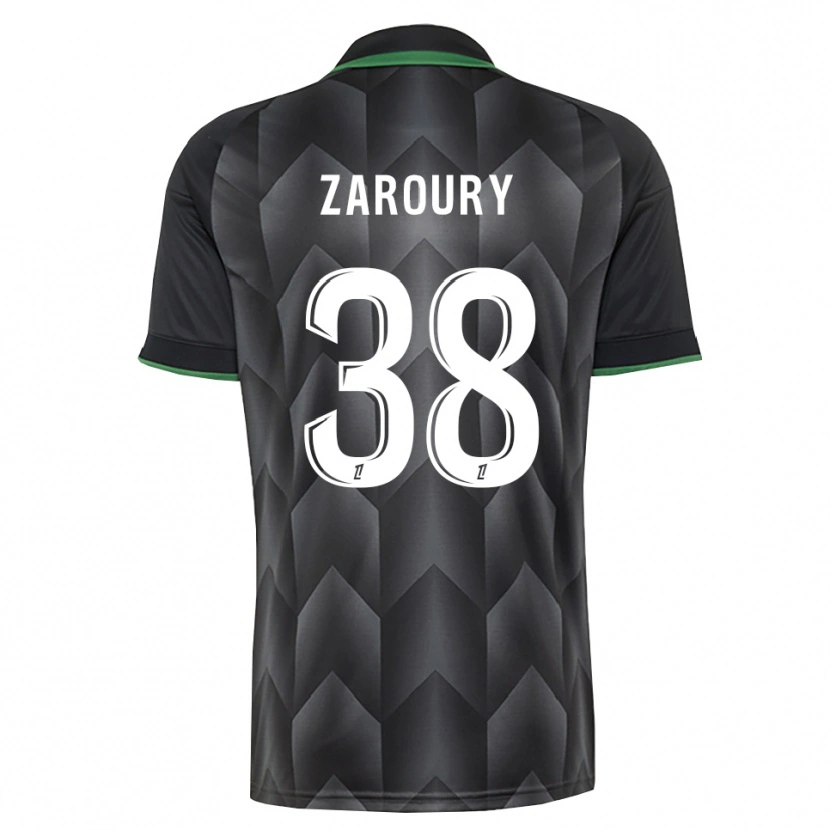 Danxen Mænd Anass Zaroury #38 Hvid Sort Grøn Udebane Spillertrøjer 2026/27 Trøje T-Shirt
