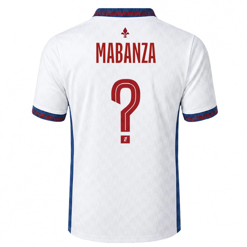 Danxen Mænd Carmel Mabanza #0 Rød Hvid Blå Udebane Spillertrøjer 2026/27 Trøje T-Shirt