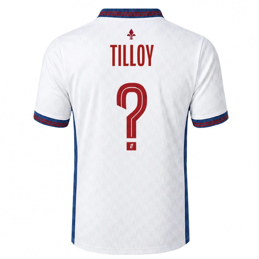 Danxen Mænd Paul Tilloy #0 Rød Hvid Blå Udebane Spillertrøjer 2026/27 Trøje T-Shirt