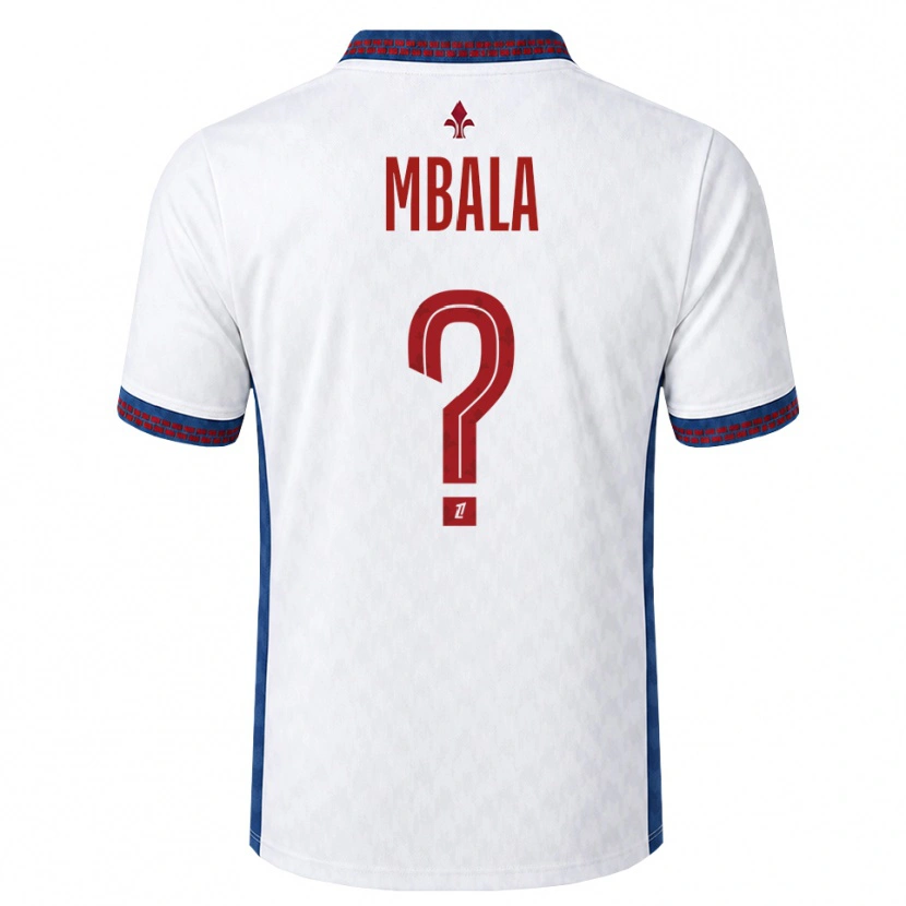 Danxen Mænd Olivia Mbala #0 Rød Hvid Blå Udebane Spillertrøjer 2026/27 Trøje T-Shirt