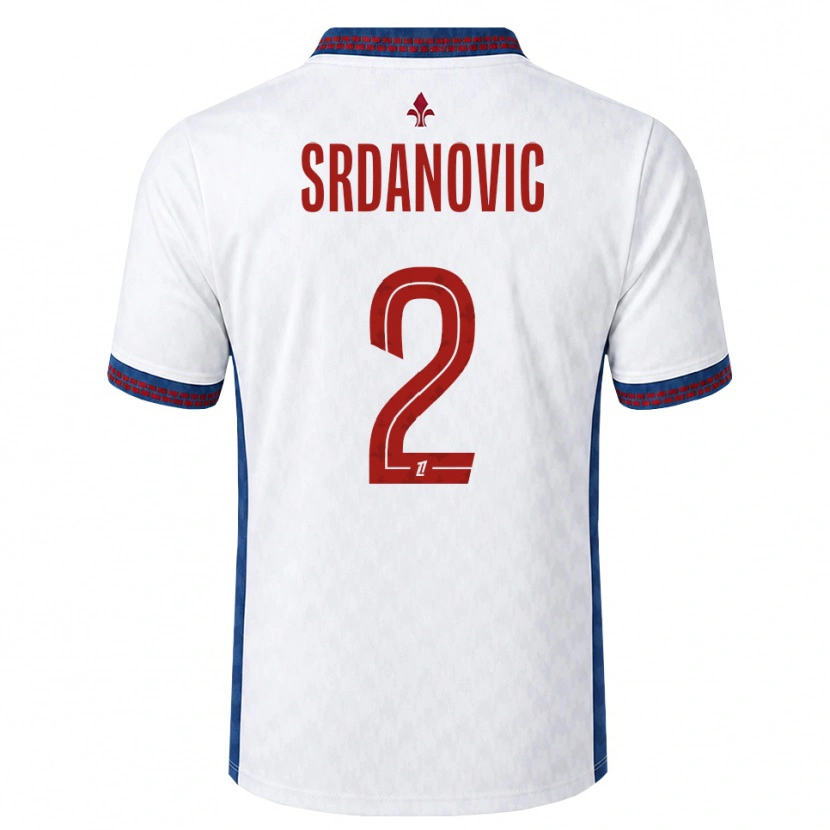 Danxen Mænd Loun Srdanovic #2 Rød Hvid Blå Udebane Spillertrøjer 2026/27 Trøje T-Shirt