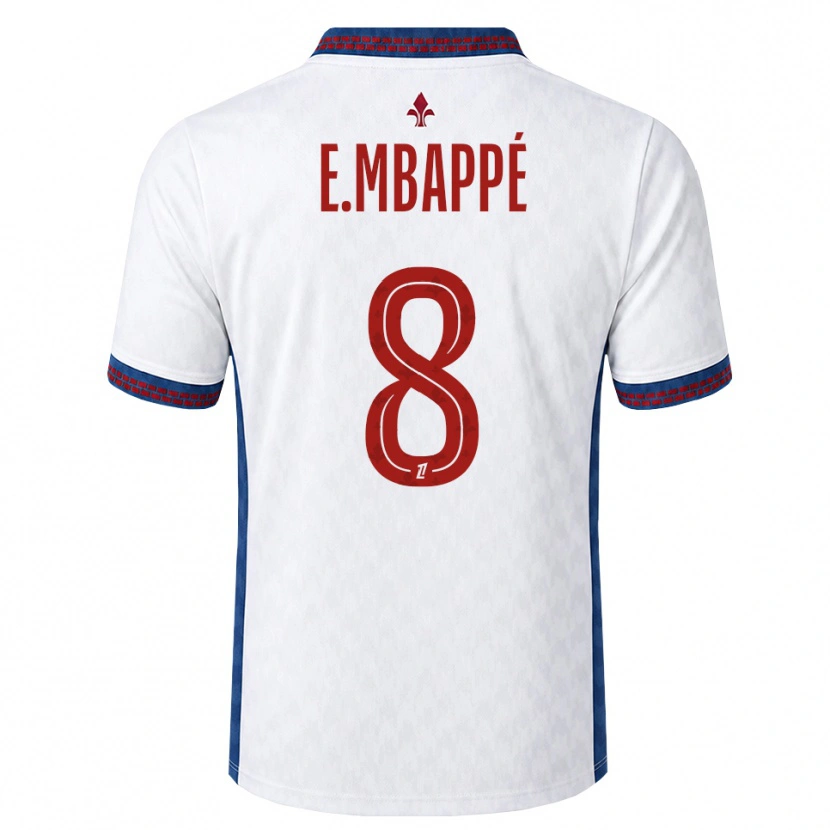 Danxen Mænd Ethan Mbappé #8 Rød Hvid Blå Udebane Spillertrøjer 2026/27 Trøje T-Shirt