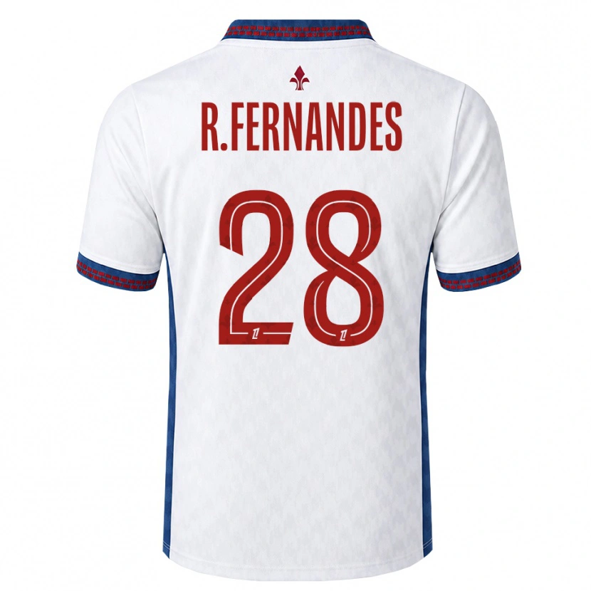 Danxen Mænd Rafael Fernandes #28 Rød Hvid Blå Udebane Spillertrøjer 2026/27 Trøje T-Shirt