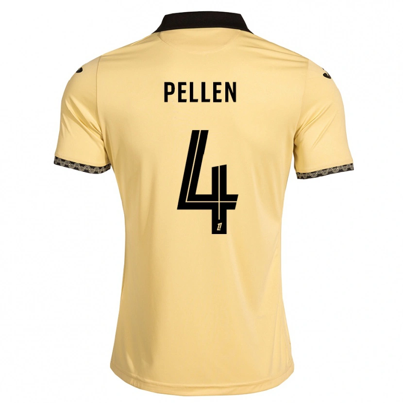 Danxen Mænd Louise Pellen #4 Navajohvid Sort Udebane Spillertrøjer 2026/27 Trøje T-Shirt