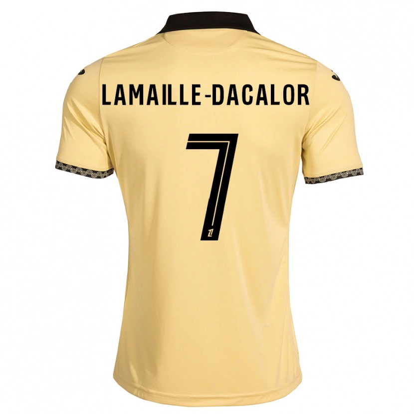 Danxen Mænd Olan Lamaille-Dacalor #7 Navajohvid Sort Udebane Spillertrøjer 2026/27 Trøje T-Shirt