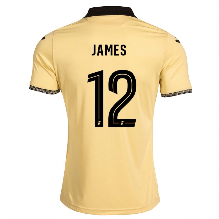 Danxen Mænd Isaac James #12 Navajohvid Sort Udebane Spillertrøjer 2026/27 Trøje T-Shirt