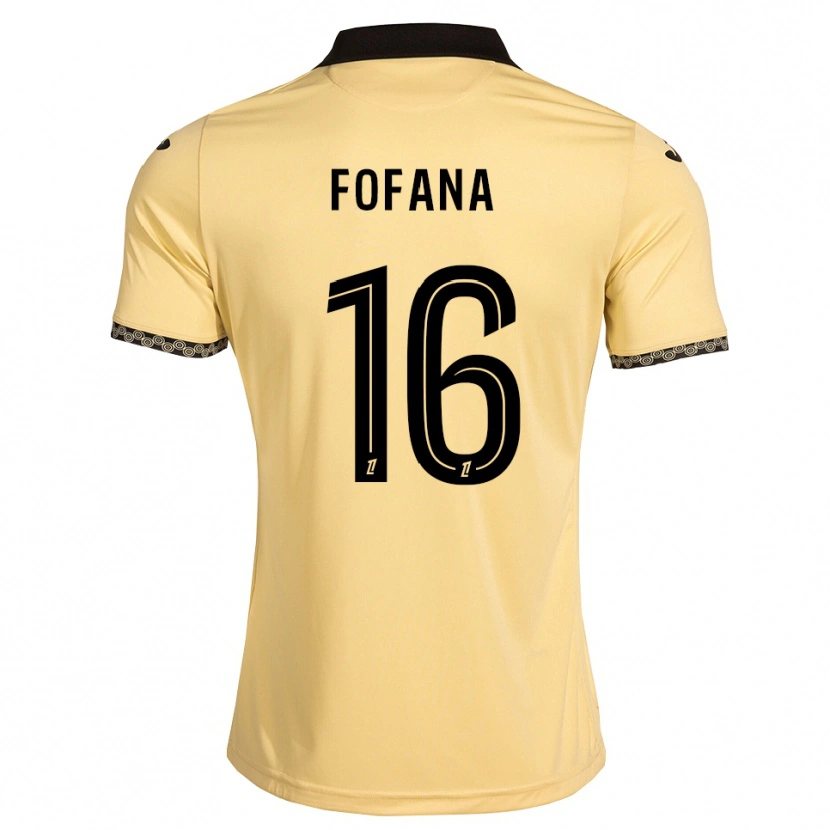 Danxen Mænd Bahliseny Fofana #16 Navajohvid Sort Udebane Spillertrøjer 2026/27 Trøje T-Shirt