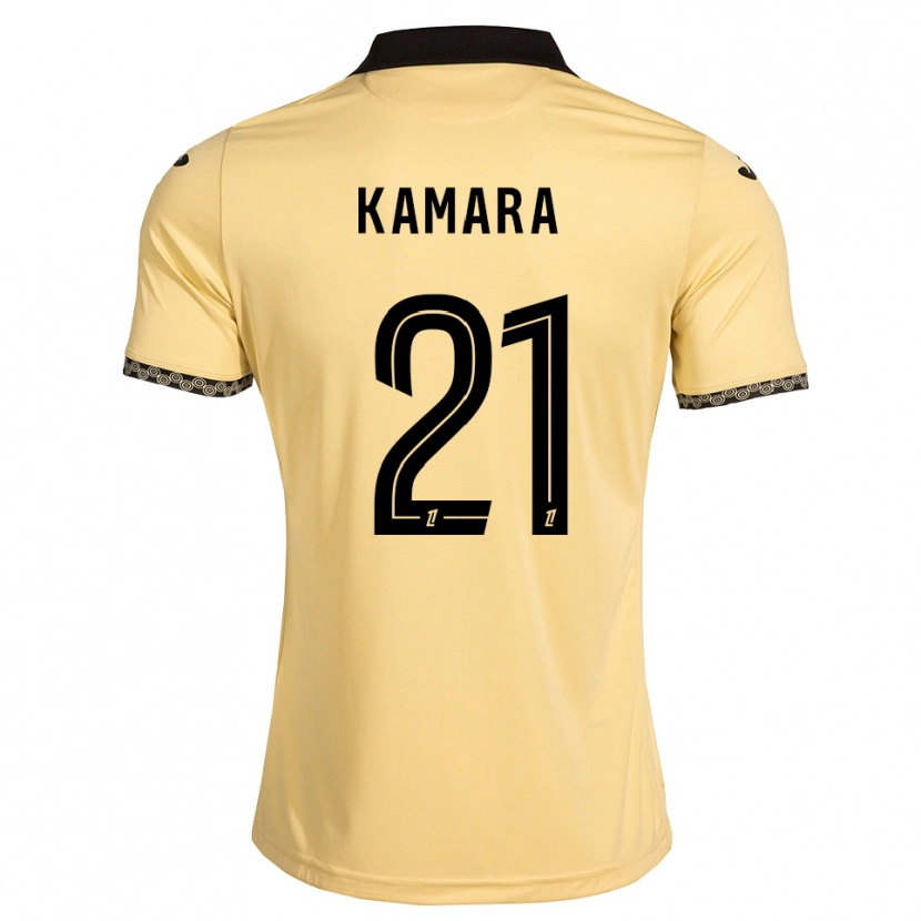 Danxen Mænd Bingourou Kamara #21 Navajohvid Sort Udebane Spillertrøjer 2026/27 Trøje T-Shirt