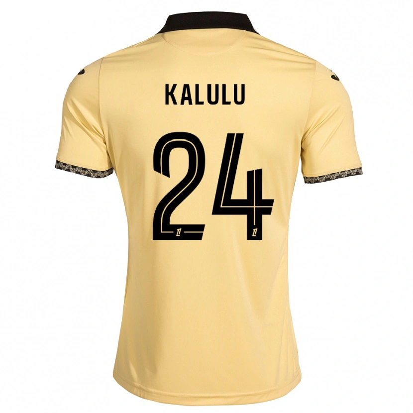 Danxen Mænd Gédéon Kalulu #24 Navajohvid Sort Udebane Spillertrøjer 2026/27 Trøje T-Shirt