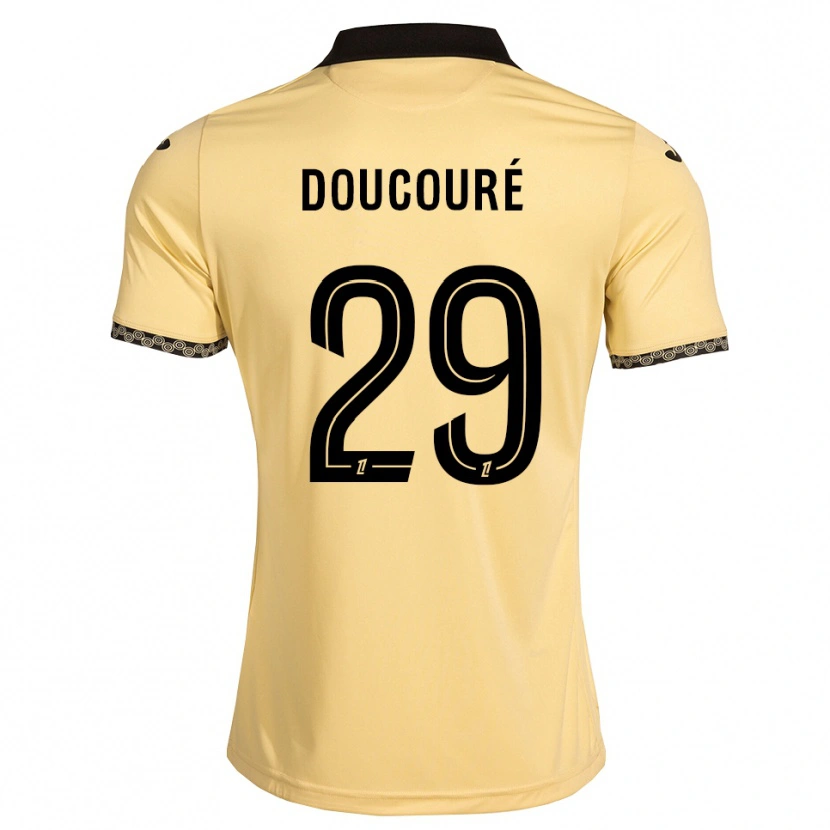 Danxen Mænd Siriné Doucouré #29 Navajohvid Sort Udebane Spillertrøjer 2026/27 Trøje T-Shirt