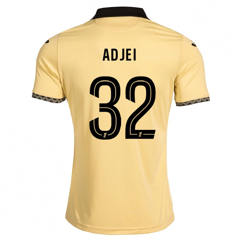 Danxen Mænd Nathaniel Adjei #32 Navajohvid Sort Udebane Spillertrøjer 2026/27 Trøje T-Shirt