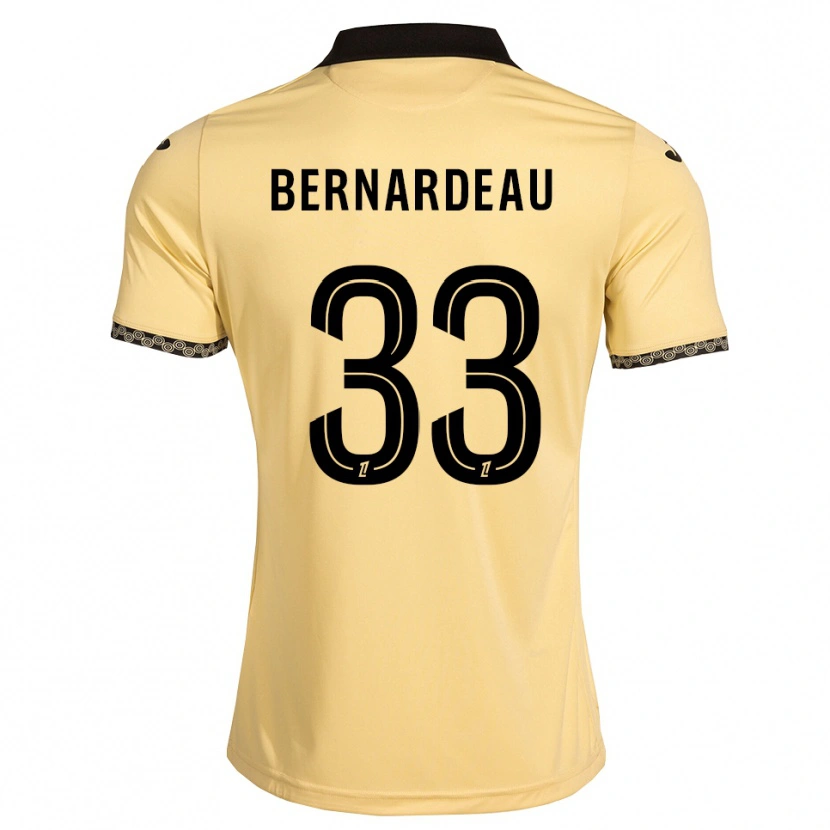 Danxen Mænd Gabin Bernardeau #33 Navajohvid Sort Udebane Spillertrøjer 2026/27 Trøje T-Shirt