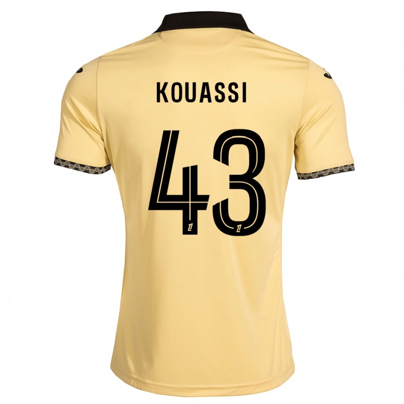 Danxen Mænd Arsène Kouassi #43 Navajohvid Sort Udebane Spillertrøjer 2026/27 Trøje T-Shirt