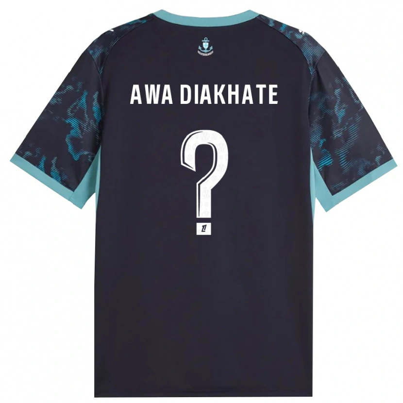 Danxen Mænd Ndeye Awa Diakhate #0 Bleg Turkis Hvid Sort Udebane Spillertrøjer 2026/27 Trøje T-Shirt