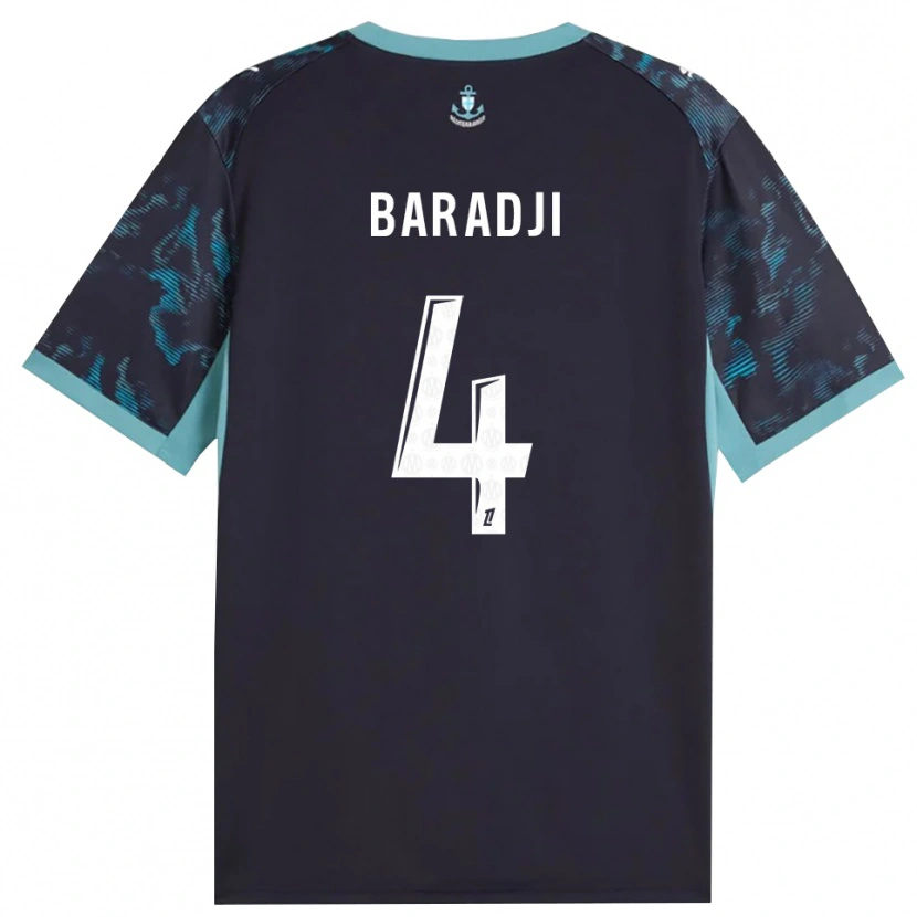 Danxen Mænd Mohamed Baradji #4 Bleg Turkis Hvid Sort Udebane Spillertrøjer 2026/27 Trøje T-Shirt