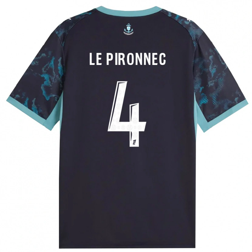 Danxen Mænd Kélian Le Pironnec #4 Bleg Turkis Hvid Sort Udebane Spillertrøjer 2026/27 Trøje T-Shirt