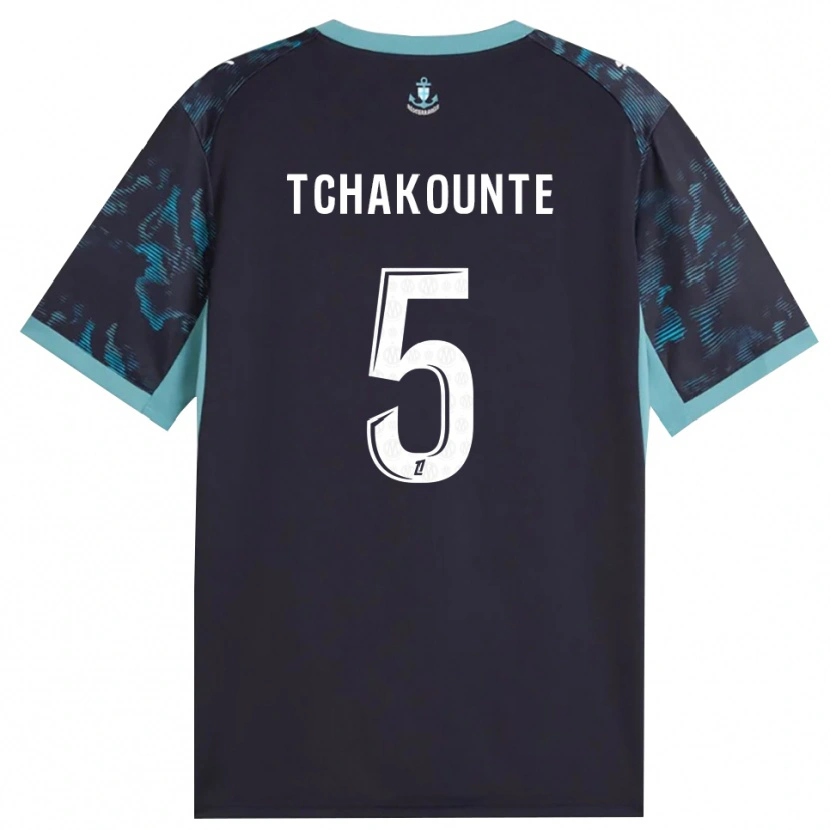 Danxen Mænd Annaëlle Tchakounté #5 Bleg Turkis Hvid Sort Udebane Spillertrøjer 2026/27 Trøje T-Shirt