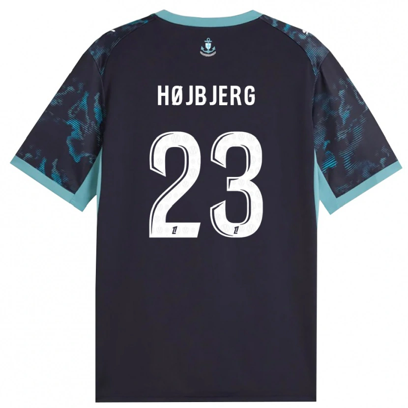 Danxen Mænd Pierre-Emile Højbjerg #23 Bleg Turkis Hvid Sort Udebane Spillertrøjer 2026/27 Trøje T-Shirt
