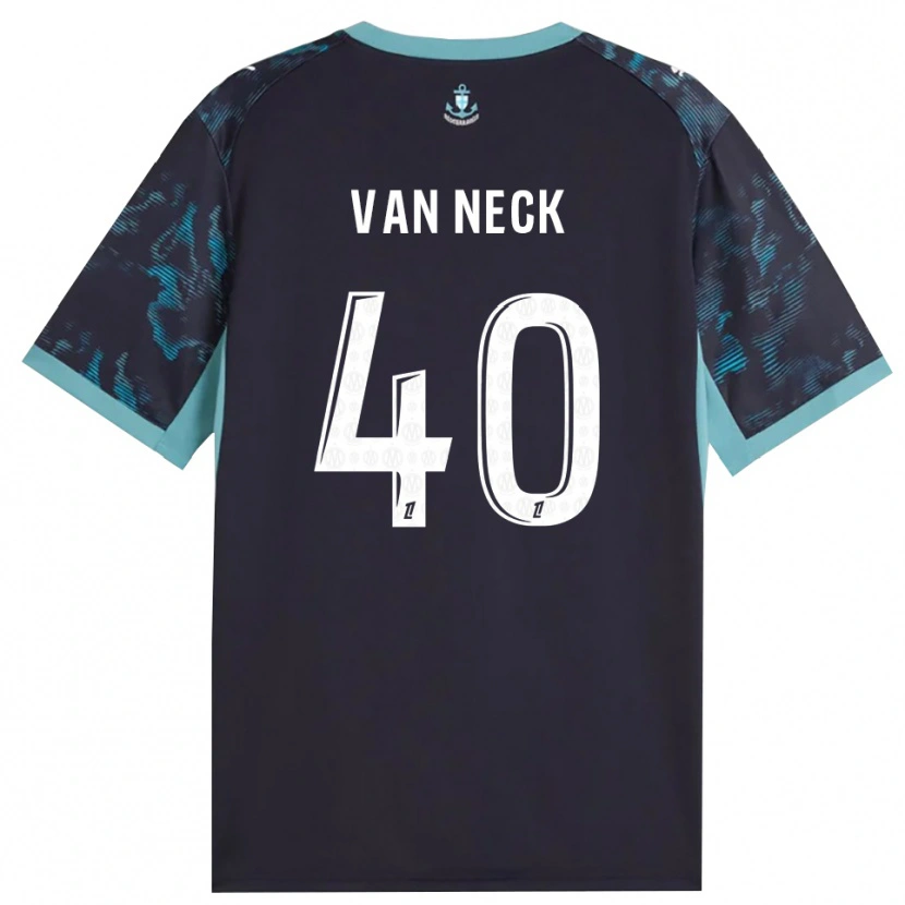 Danxen Mænd Jelle Van Neck #40 Bleg Turkis Hvid Sort Udebane Spillertrøjer 2026/27 Trøje T-Shirt