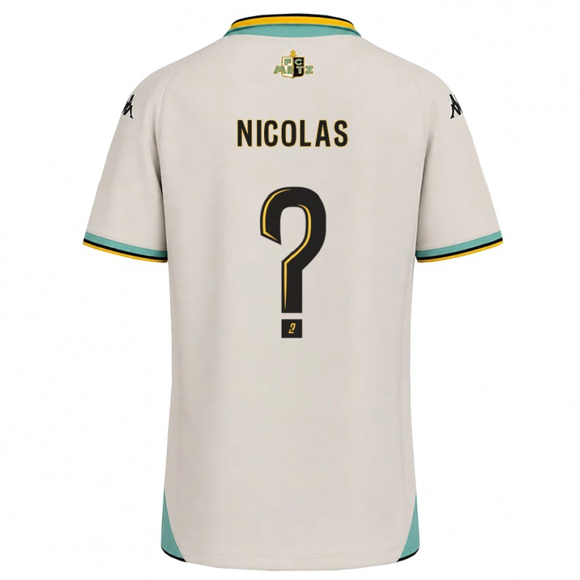 Danxen Mænd Max-Henry Nicolas #0 Blomsterhvid Sort Udebane Spillertrøjer 2026/27 Trøje T-Shirt