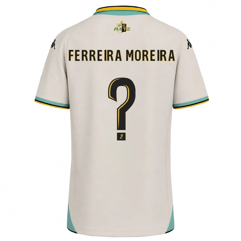 Danxen Mænd Ruben Ferreira Moreira #0 Blomsterhvid Sort Udebane Spillertrøjer 2026/27 Trøje T-Shirt