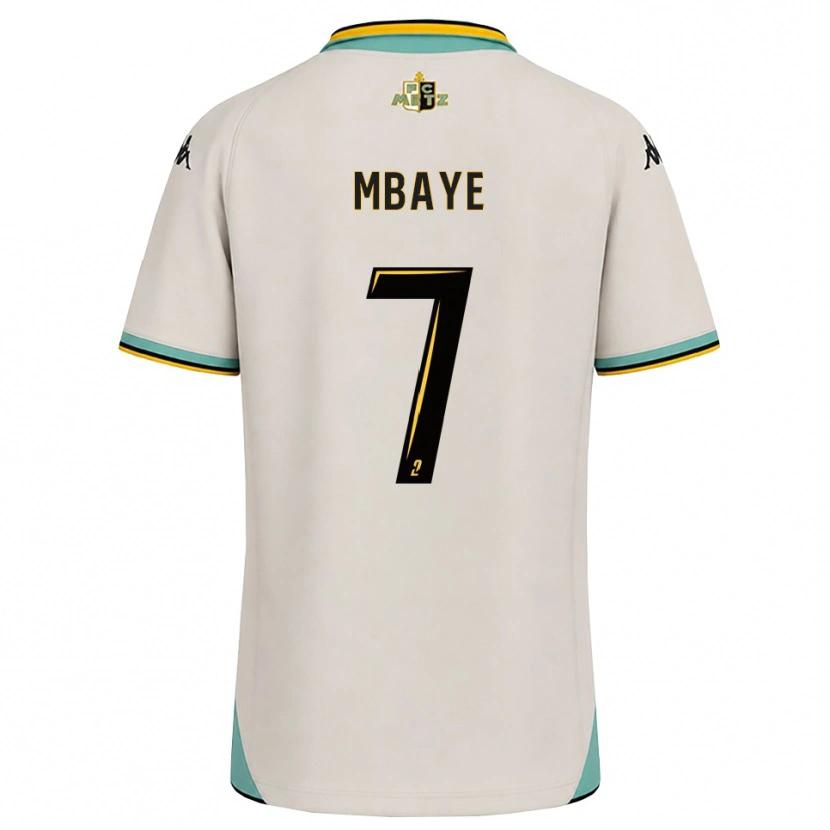 Danxen Mænd Malick Mbaye #7 Blomsterhvid Sort Udebane Spillertrøjer 2026/27 Trøje T-Shirt