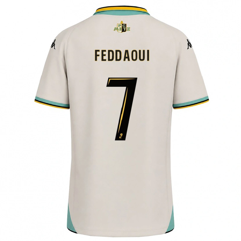 Danxen Mænd Leina Feddaoui #7 Blomsterhvid Sort Udebane Spillertrøjer 2026/27 Trøje T-Shirt