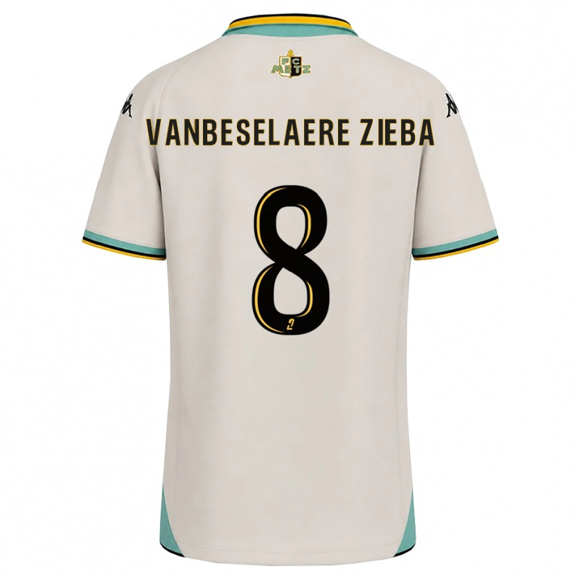 Danxen Mænd Vadim Vanbeselaere Zieba #8 Blomsterhvid Sort Udebane Spillertrøjer 2026/27 Trøje T-Shirt