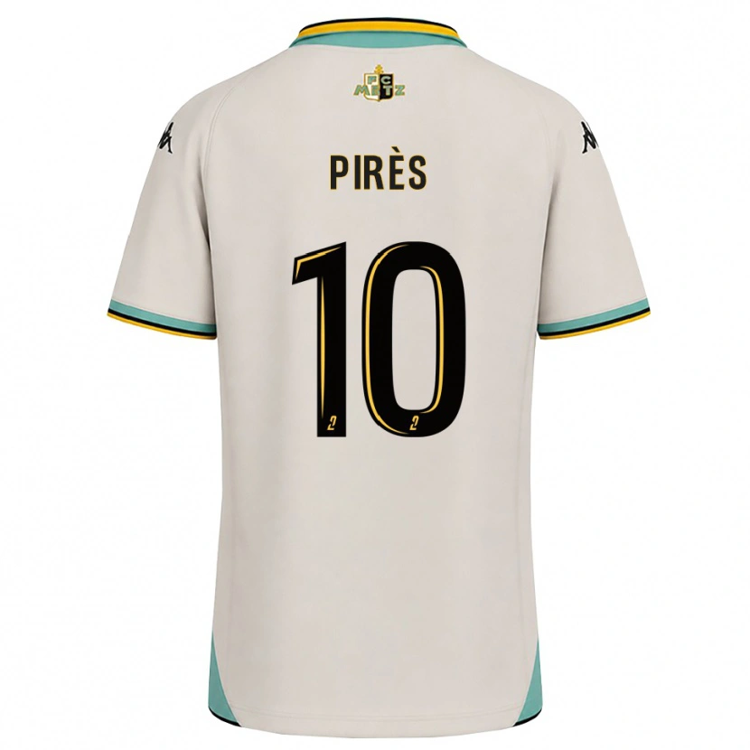 Danxen Mænd Théo Pirès #10 Blomsterhvid Sort Udebane Spillertrøjer 2026/27 Trøje T-Shirt