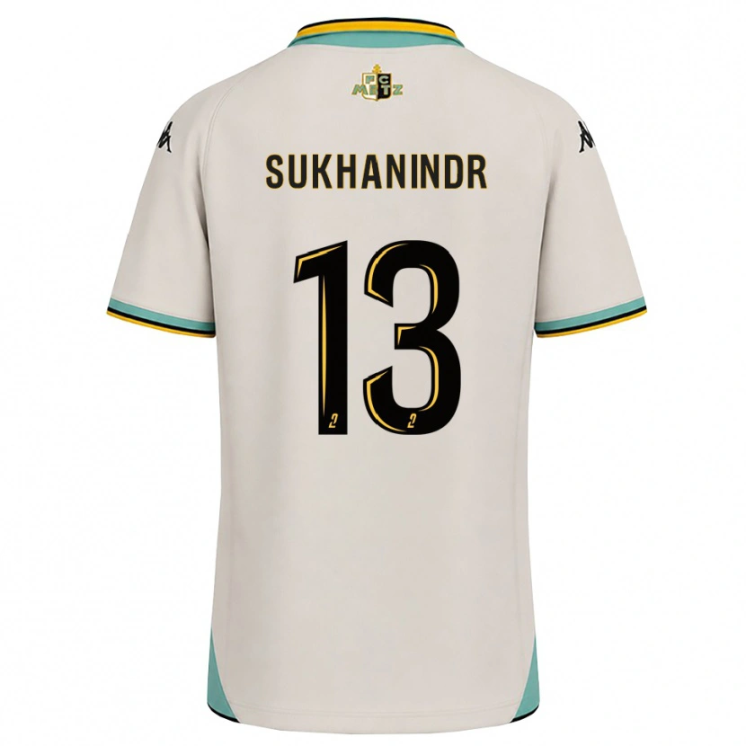 Danxen Mænd Suparith Sukhanindr #13 Blomsterhvid Sort Udebane Spillertrøjer 2026/27 Trøje T-Shirt