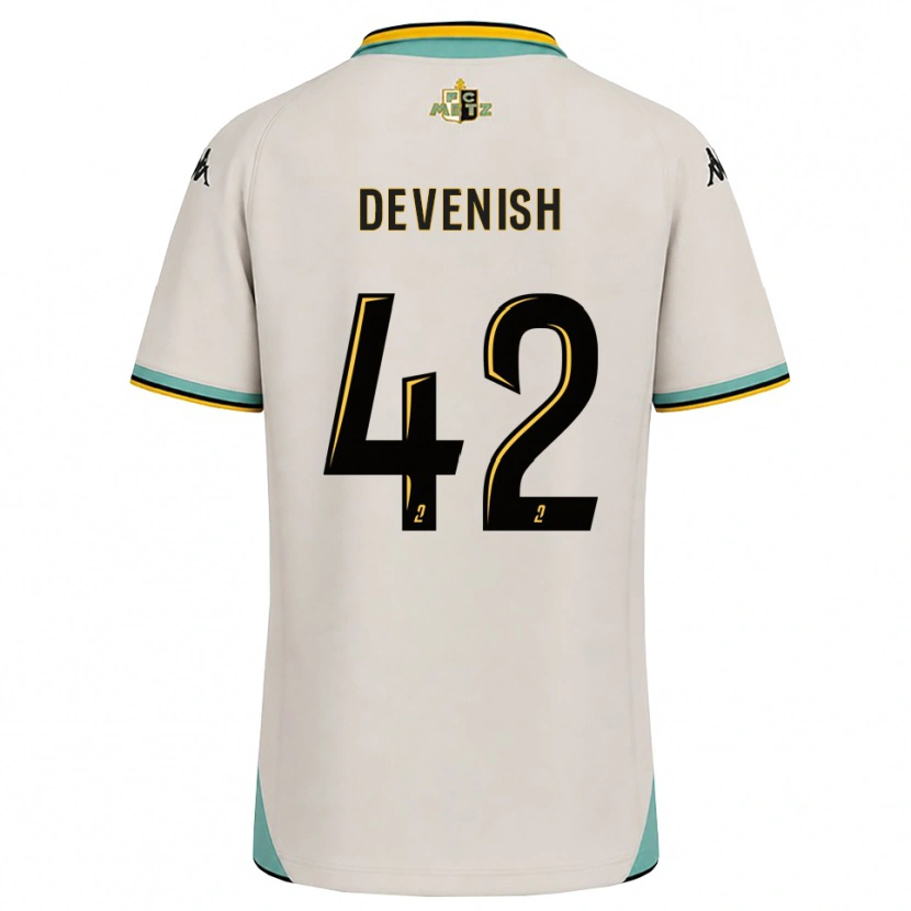 Danxen Mænd Cristian Devenish #42 Blomsterhvid Sort Udebane Spillertrøjer 2026/27 Trøje T-Shirt