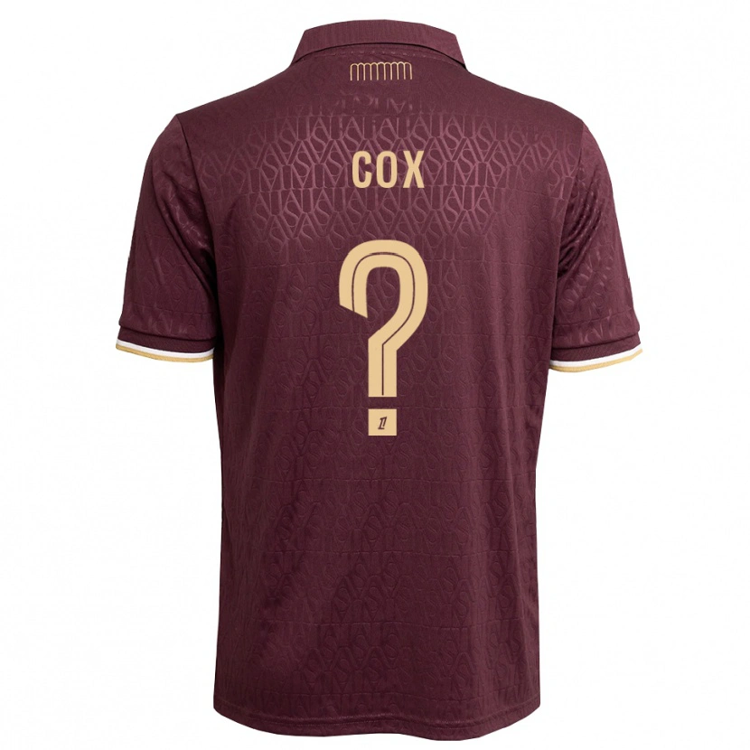 Danxen Mænd Matthew Cox #0 Mørkerød Sandfarvet Udebane Spillertrøjer 2026/27 Trøje T-Shirt