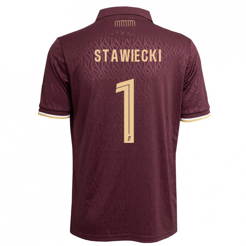 Danxen Mænd Jules Stawiecki #1 Mørkerød Sandfarvet Udebane Spillertrøjer 2026/27 Trøje T-Shirt